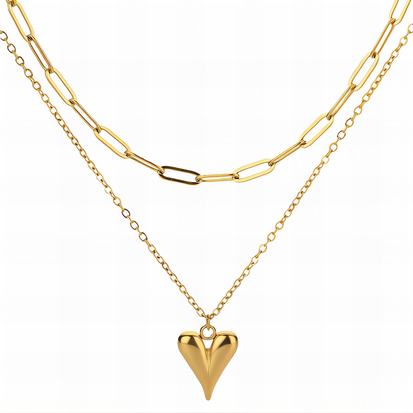 Minimalist Heart & Link Necklace - Coming Soon!