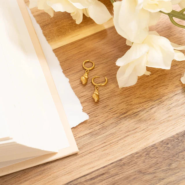 Conch Drop Hoops