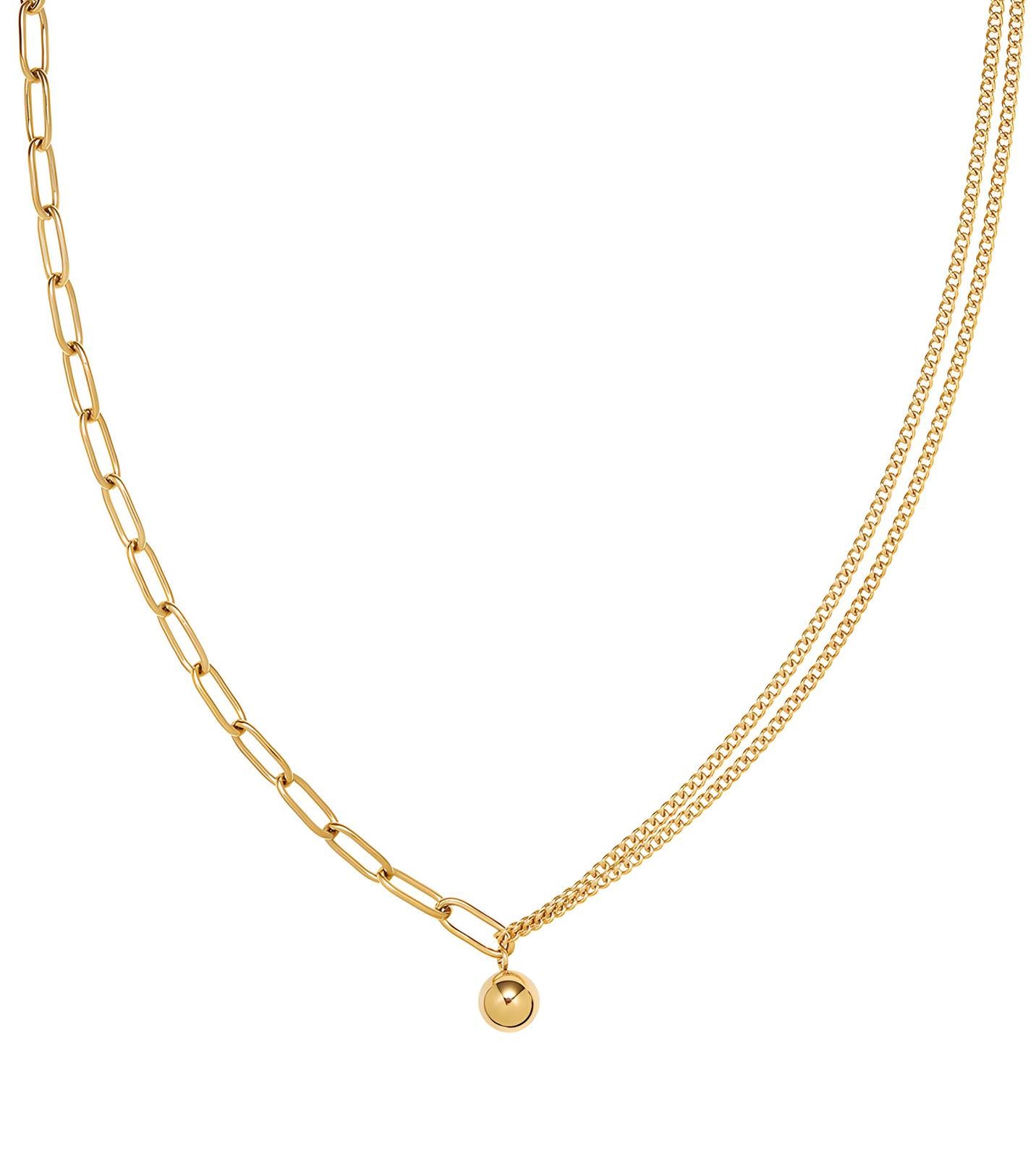 Chic Double Chain & Paperclip Necklace