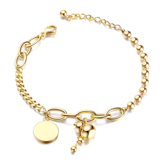 Gold Charm Link Bracelet