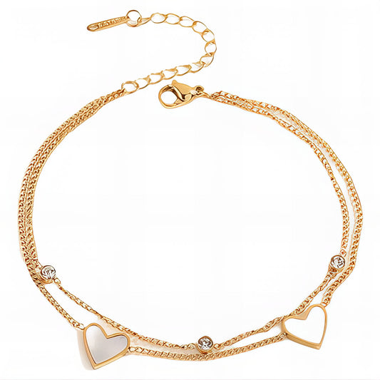 Hearts & Diamonds Anklet
