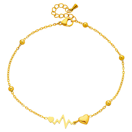 Heartbeat Bead Anklet