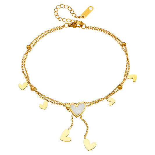 Heart Dangle Anklet