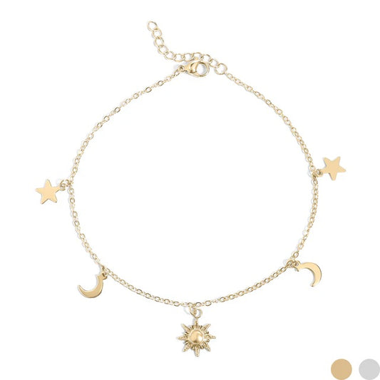 Sun, Moon & Starshine Anklet
