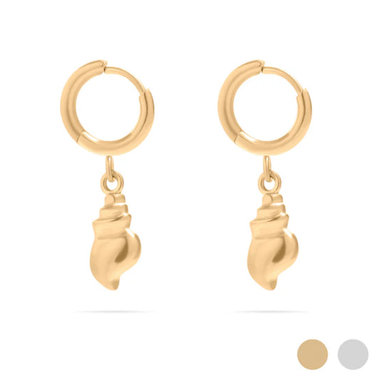Conch Drop Hoops