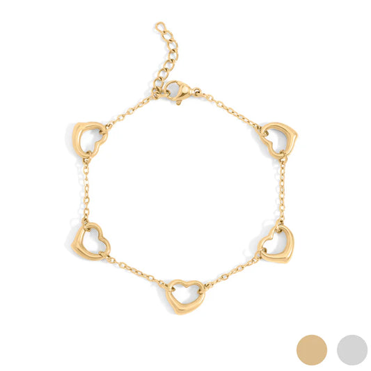Bold Heart Chain Bracelet